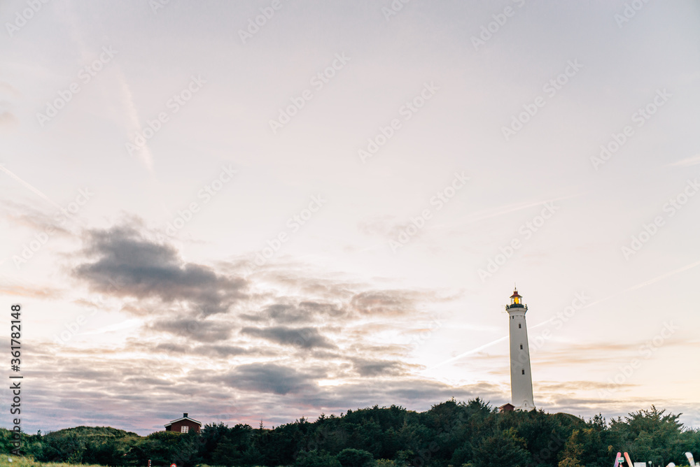 Lyngvig Fyr bei Hvide Sande - Leuchtturm an Nordsee 