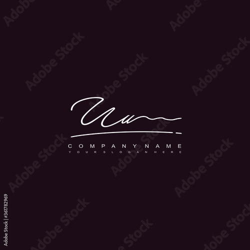 UU initials signature logo. Handwriting logo vector templates. Hand drawn Calligraphy lettering Vector illustration. 