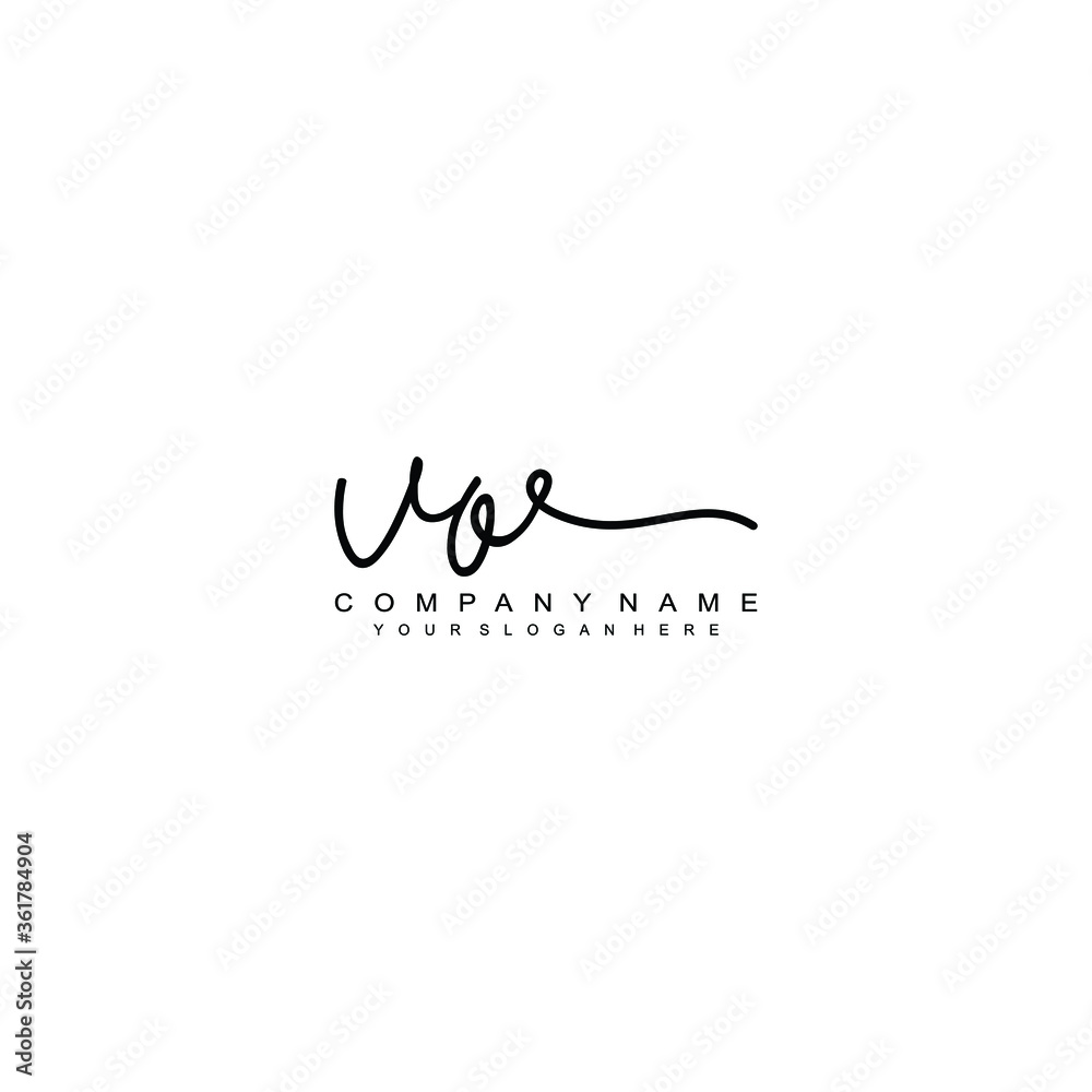 VO initials signature logo. Handwriting logo vector templates. Hand drawn Calligraphy lettering Vector illustration.
