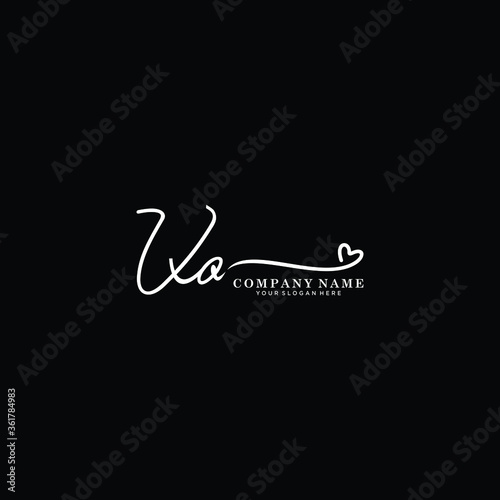 VO initials signature logo. Handwriting logo vector templates. Hand drawn Calligraphy lettering Vector illustration. 