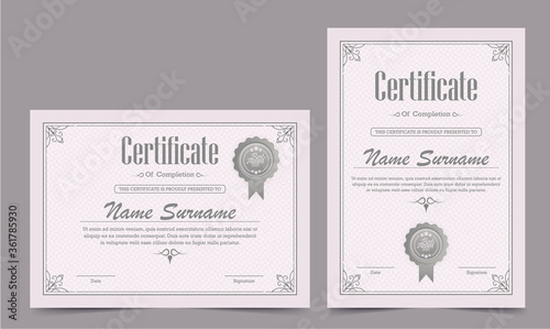 Certificate diploma currency border