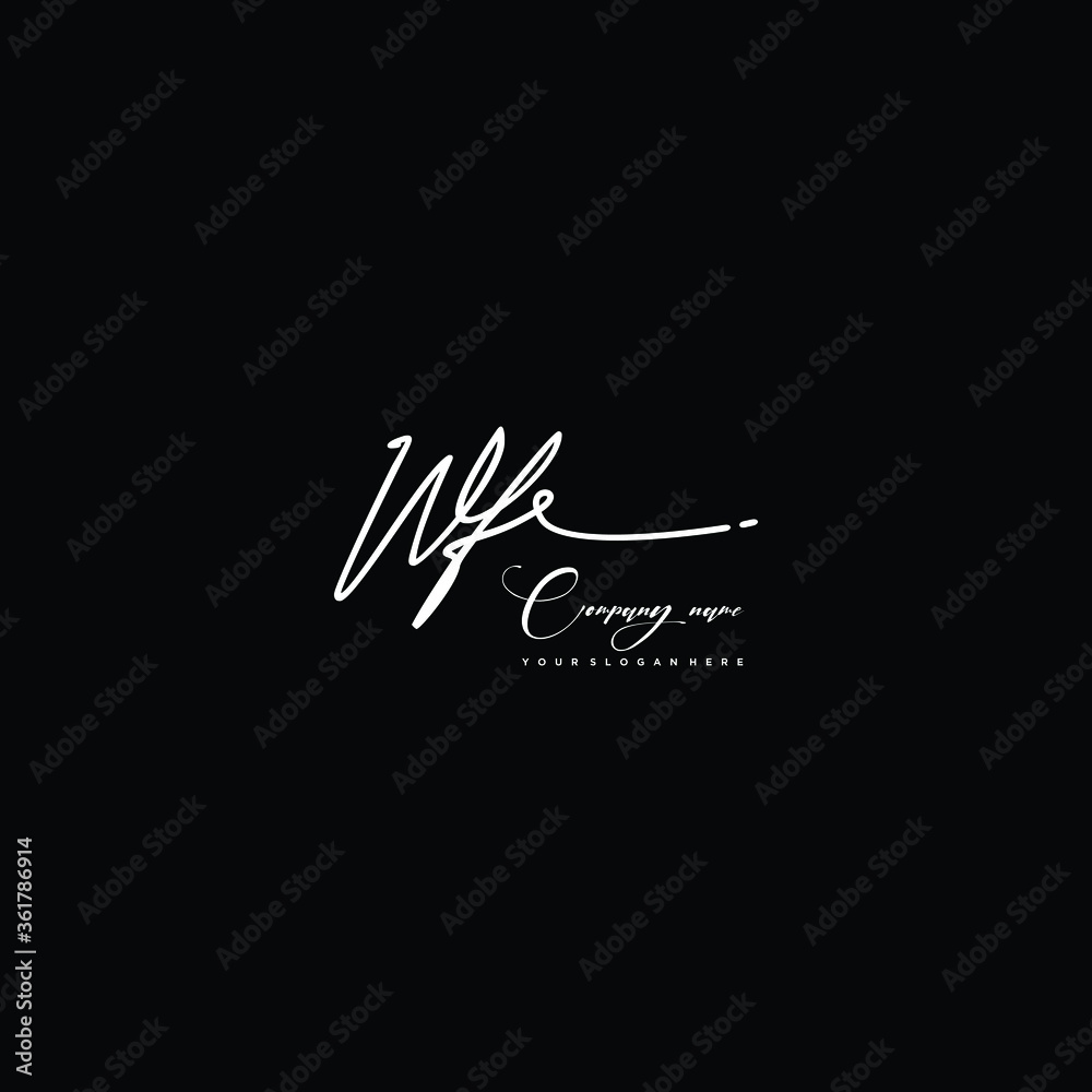 WF initials signature logo. Handwriting logo vector templates. Hand drawn Calligraphy lettering Vector illustration.
WF initials signature logo. Handwriting logo vector templates. Hand drawn Calligraphy lettering Vector illustration.