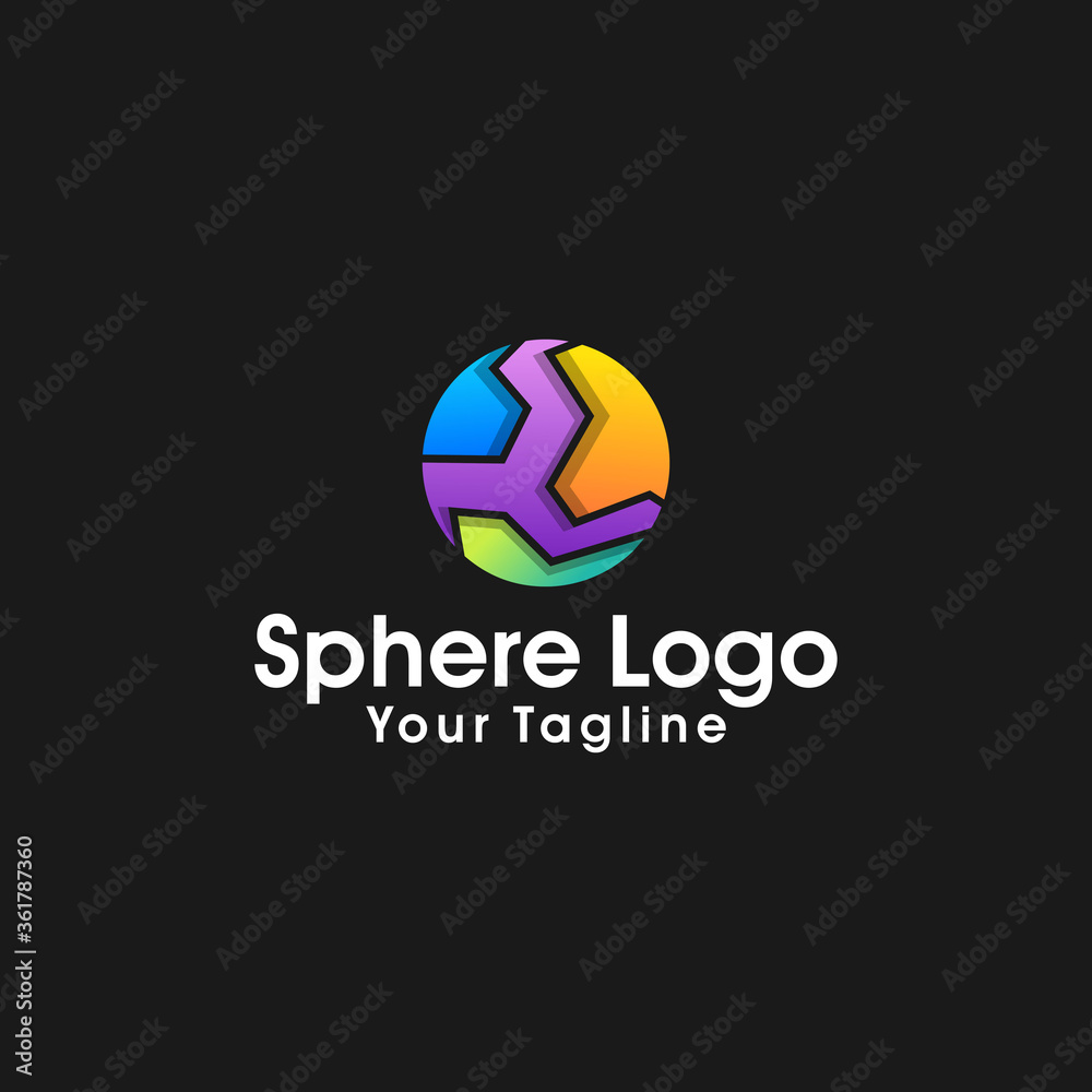Sphere Circle abstract Corporate vector logo design
