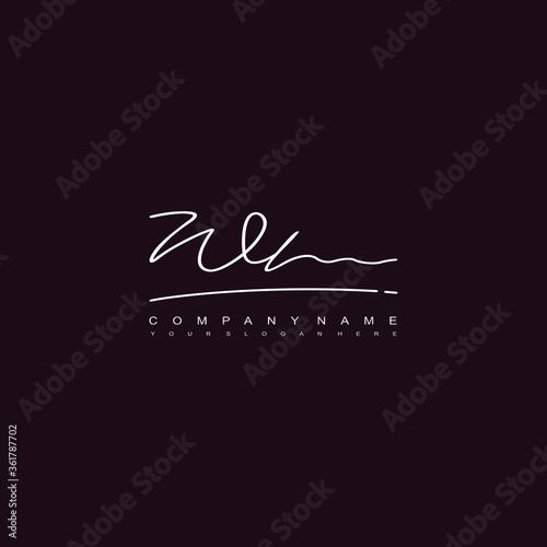 WL initials signature logo. Handwriting logo vector templates. Hand drawn Calligraphy lettering Vector illustration. 