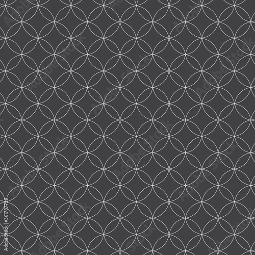 Geometric abstract Floral Pattern design. black background Pattern design