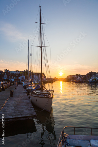 Weymouth Harbour at Sunset