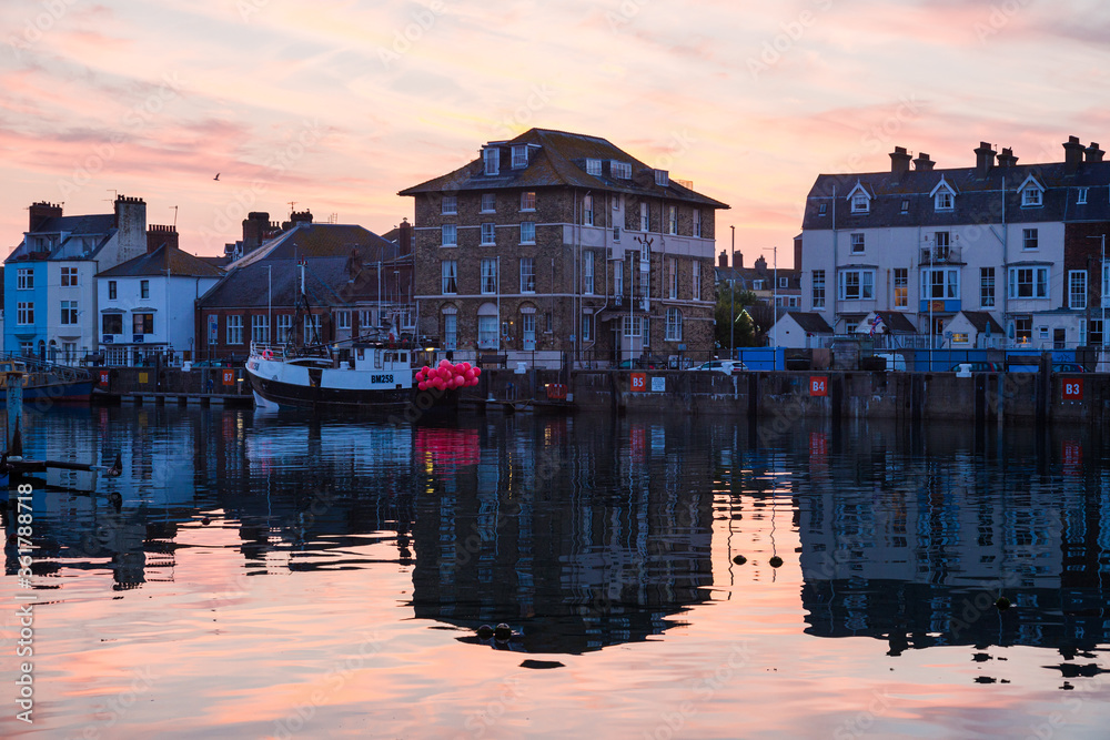 Weymouth Harbour at Sunset