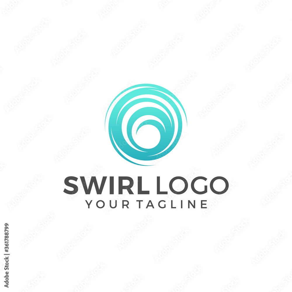 Abstract Circle Swirl Logo Template Illustration Design Abstract Circle Swirl Logo Template Illustration Design