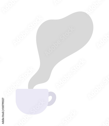 Coffee mug design of time drink breakfast beverage shop morning store aroma and caffeine theme Vector illustration