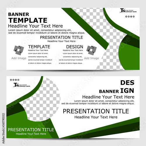 Horizontal banner template design.
Design a standard size and simple template for business and advertising.