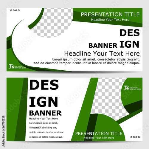 Horizontal banner template design.
Design a standard size and simple template for business and advertising.