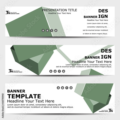 Horizontal banner template design.
Design a standard size and simple template for business and advertising.