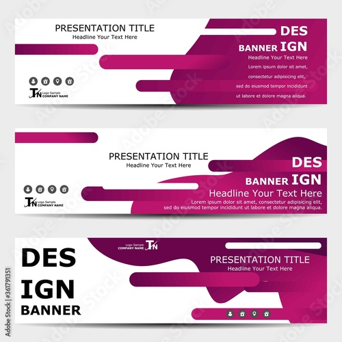 Horizontal banner template design.
Design a standard size and simple template for business and advertising.