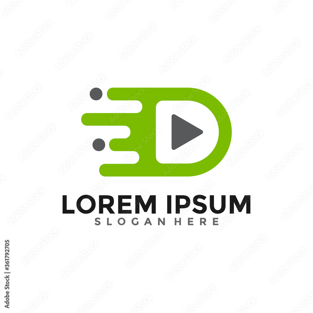 Fast Play Logo Design Template. Vector illustration Fast Play Logo Design Template. Vector illustration