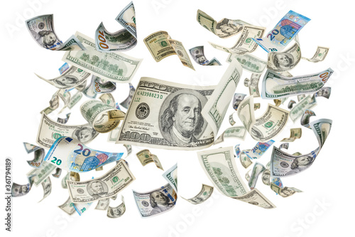 Background of dollar bills, dollars