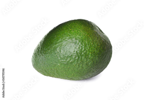 Tasty fresh ripe avocado isolated on white