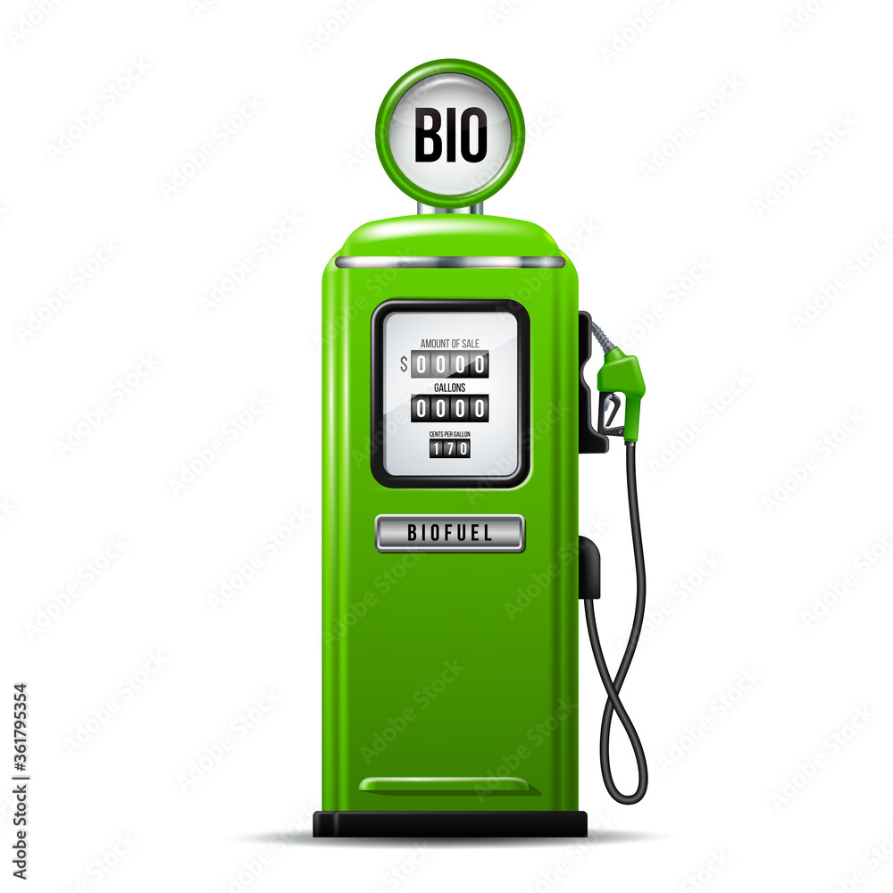 Green bright Gas station pump with fuel nozzle of petrol pump. Biofuel concept Green bright Gas station pump with fuel nozzle of petrol pump. Biofuel concept