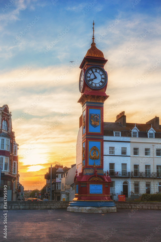 Weymouth Clock Tower in early Summer
