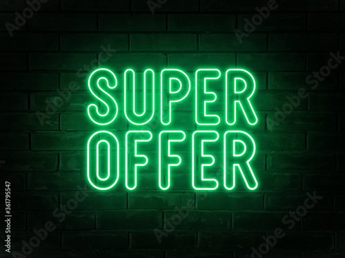 Super offer - neon text