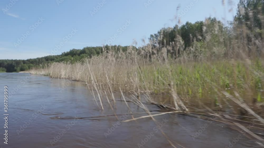 River rafting in summer. Packrafting in wilderness. Derzha River, Tver Region, Russia. River rafting in summer. Packrafting in wilderness. Derzha River, Tver Region, Russia.