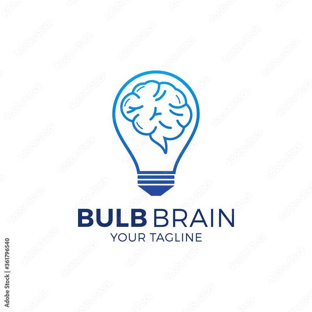 brain bulb icon symbol design. creative idea logo designs template brain bulb icon symbol design. creative idea logo designs template
