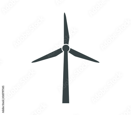 Windmill icon. Simple metal windmill illustration. 