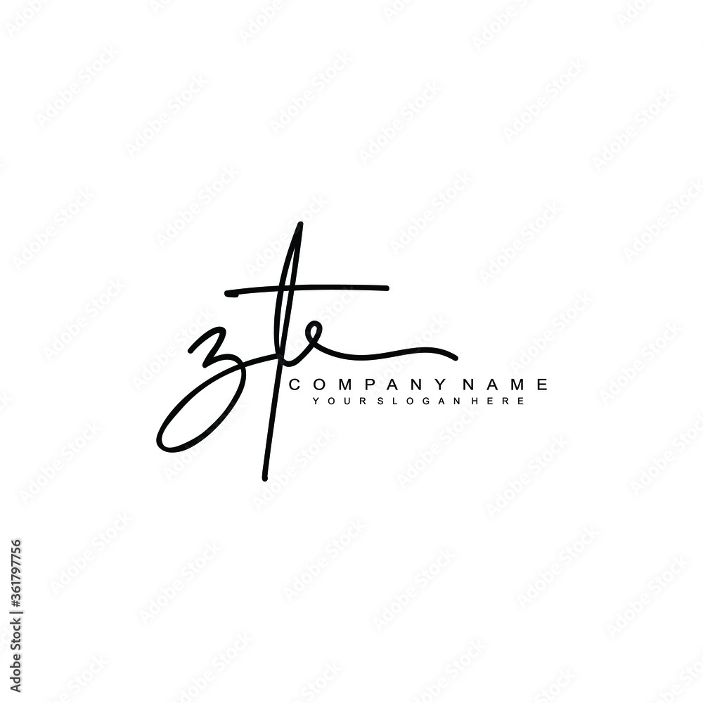ZT initials signature logo. Handwriting logo vector templates. Hand drawn Calligraphy lettering Vector illustration.
ZT initials signature logo. Handwriting logo vector templates. Hand drawn Calligraphy lettering Vector illustration.