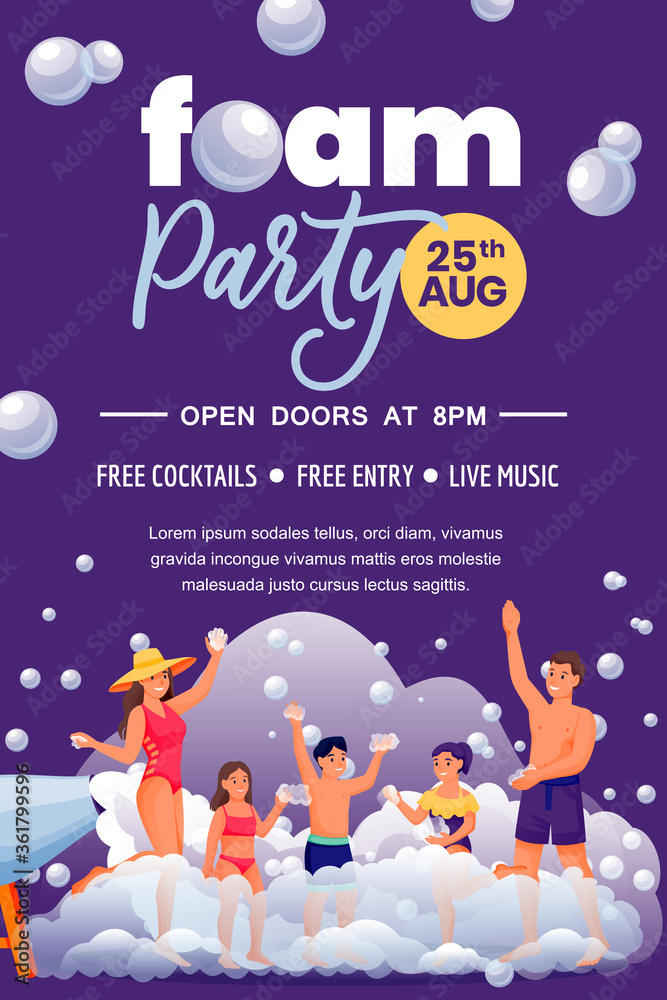 Free Vector  Rave party poster design