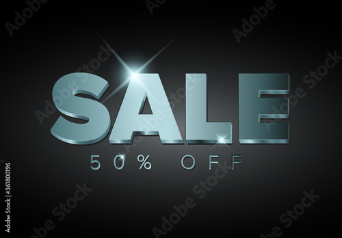 Big silver sale lettering