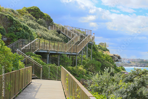 The place from where this image was clicked, it really looked like stairway to heaven.Feels like one can love this coastal walk ; a perfect balance of beauty of the nature and the cityscape throughout