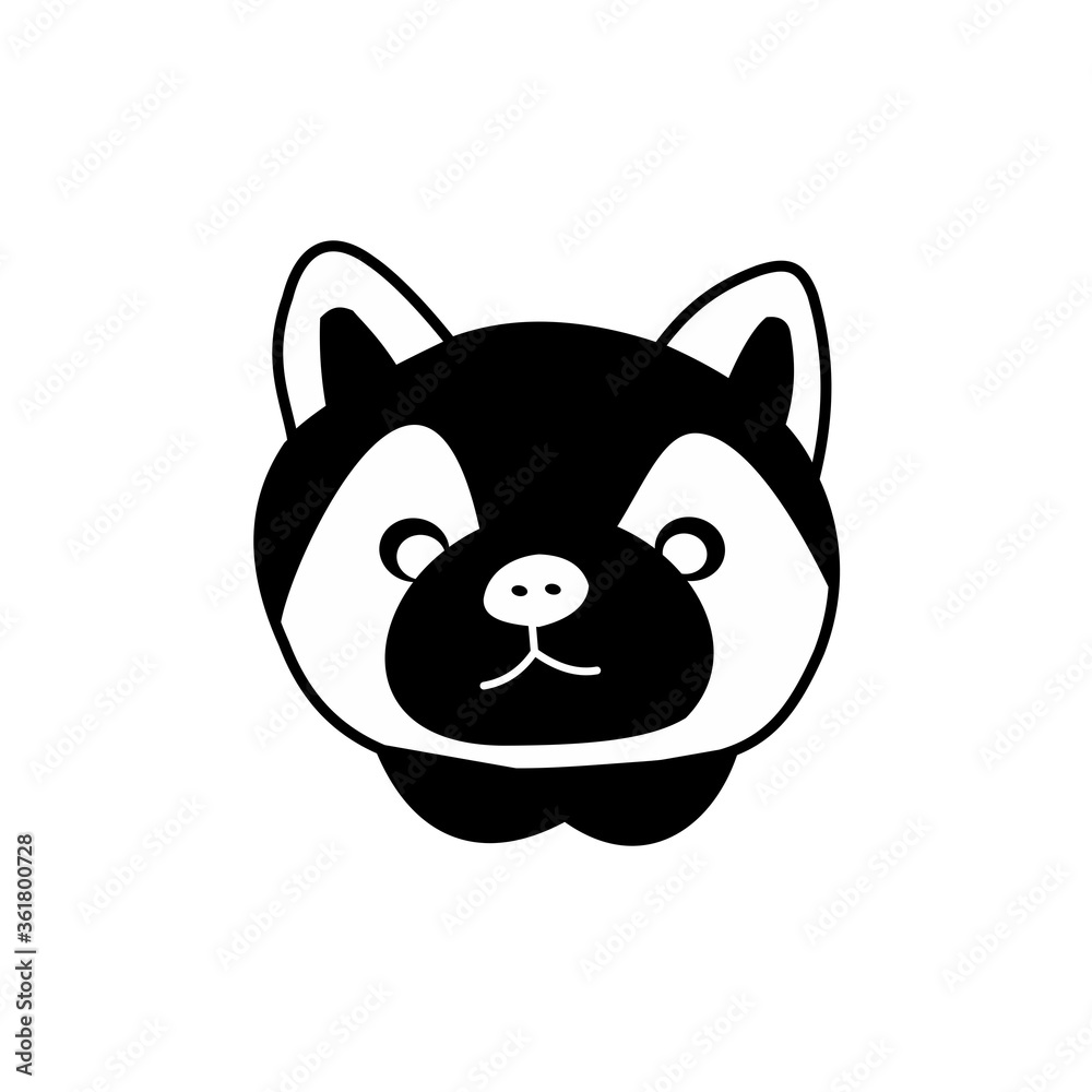 Dog head icon. Cartoon dog face. Vector illustration. Simple silhouette. Animal Logo Concept. Logo design template. Dog head icon. Cartoon dog face. Vector illustration. Simple silhouette. Animal Logo Concept. Logo design template.