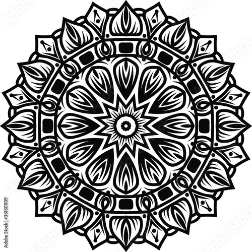 Circular pattern mandala art 
