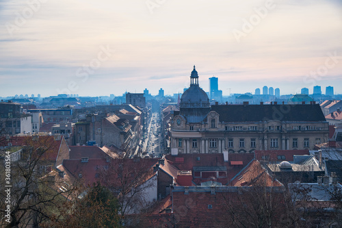 View of the city of Zagreb. Croatia.