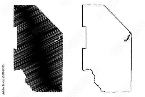 Ada County, Idaho (U.S. county, United States of America, USA, U.S., US) map vector illustration, scribble sketch Ada map