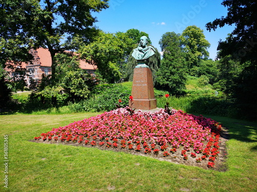 Hamburg Bergedorf. Kaiser Wilhelm Denkmal am Bergedorfer Schloss, Schlosspark