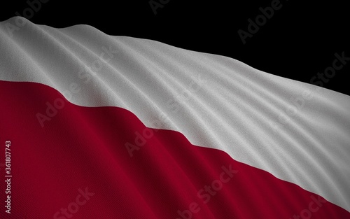 Wavy Yemen Flag, Country Flag, 3D Rendering