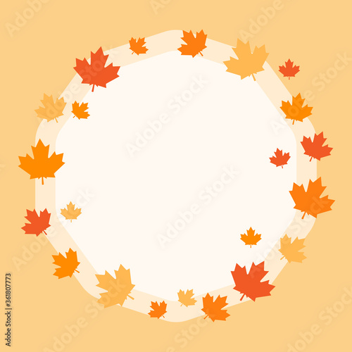 This is a frame with autumn leaves. Could be used for holidays  postcards  banners  flyers  etc.