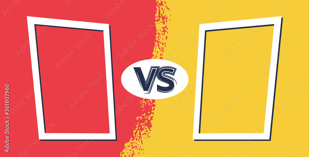 Vs template. Versus blank. Vector color design. Stock Vector Adobe Stock
