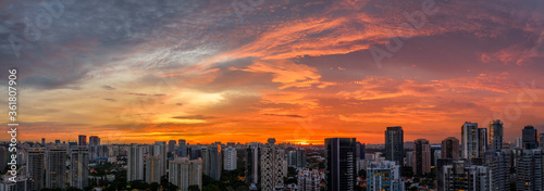 Singapore 2015 Sunset at Orchard Central look from Leonie Hill Road, Leonie Hill Residences  photo