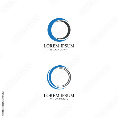 Cyclist logo template Bicycle vector