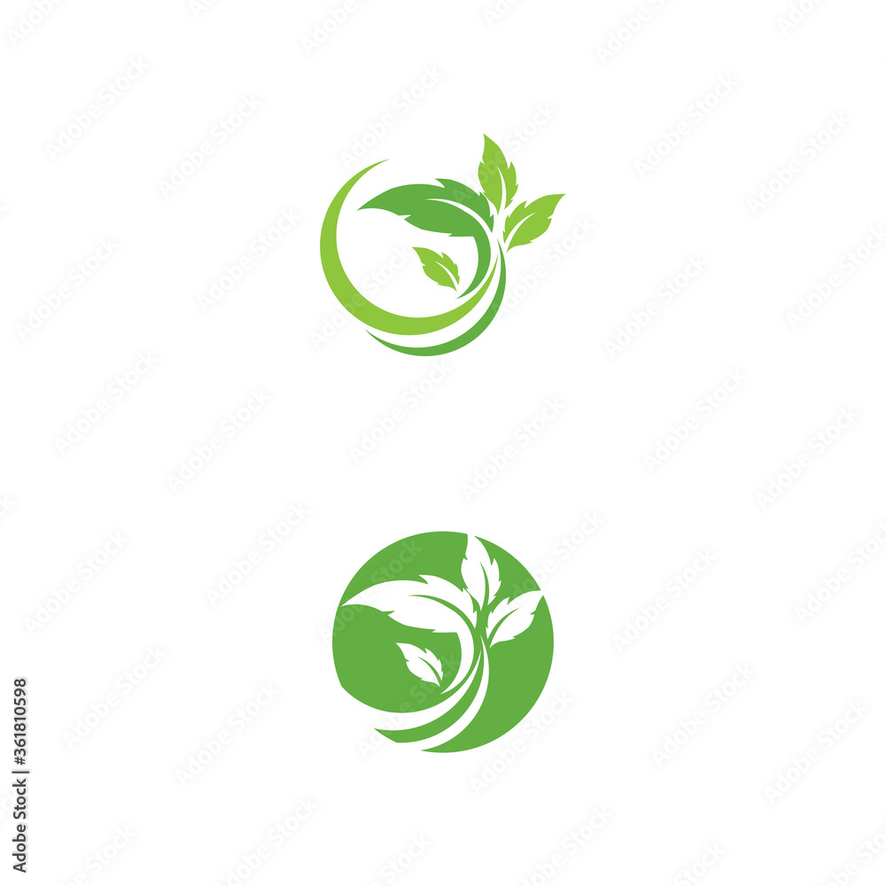 Leaf ecology Logo Template vector Leaf ecology Logo Template vector