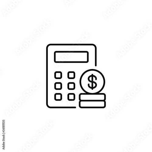 Financial calculation icon design isolated on white background