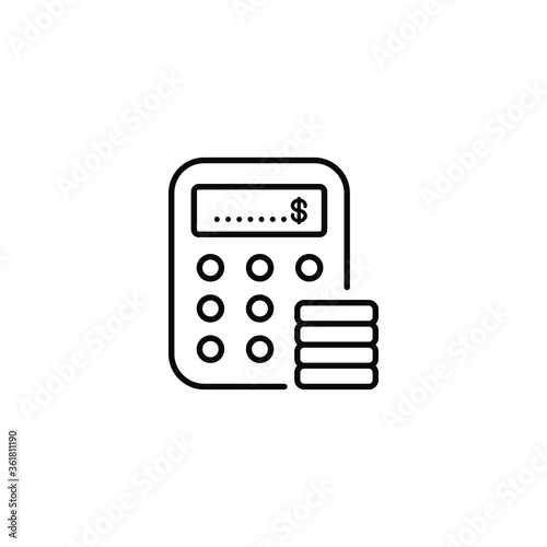 Financial calculation icon design isolated on white background