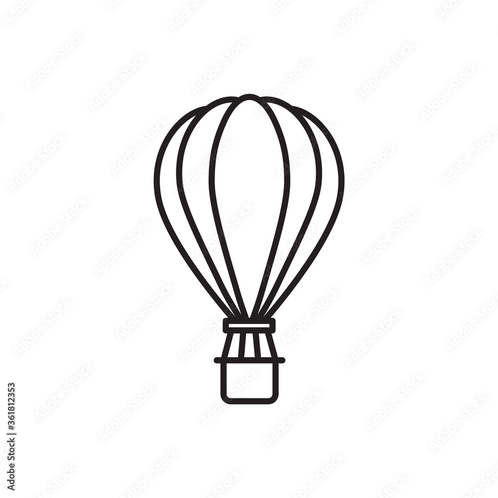 air balloon icon in trendy flat design air balloon icon in trendy flat design