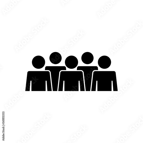 group of pictogram people icon, silhouette style
