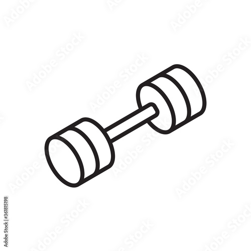 barbell icon in trendy flat style