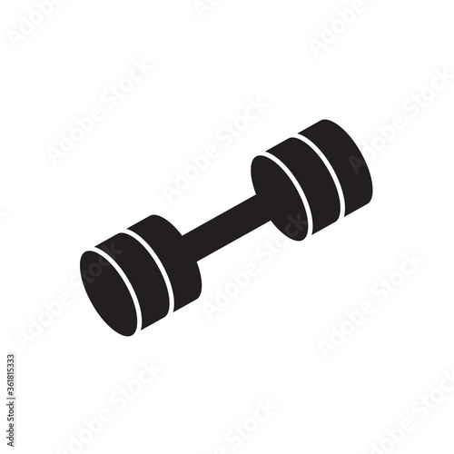 barbell icon in trendy flat style