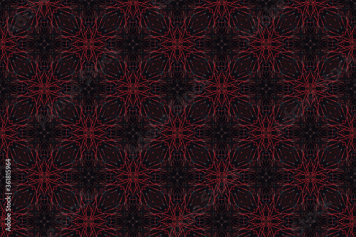 Red fireworks on dark background