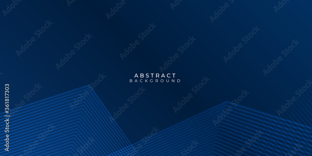 Abstract lines stripes on blue background backdrop. Modern Simple Blue Grey Abstract Background Presentation Design for Corporate Business and Institution.