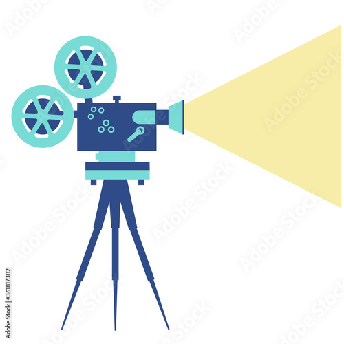映像を映すレトロな映写機